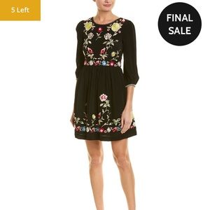 French Connection Saya Crepe Embroidered Dress